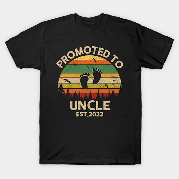 Promoted To Uncle Est 2022 Pregnancy Announcement Vintage T-Shirt by Michelin